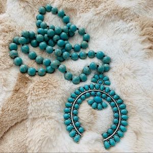 Half Squash Blossom Pendant necklace